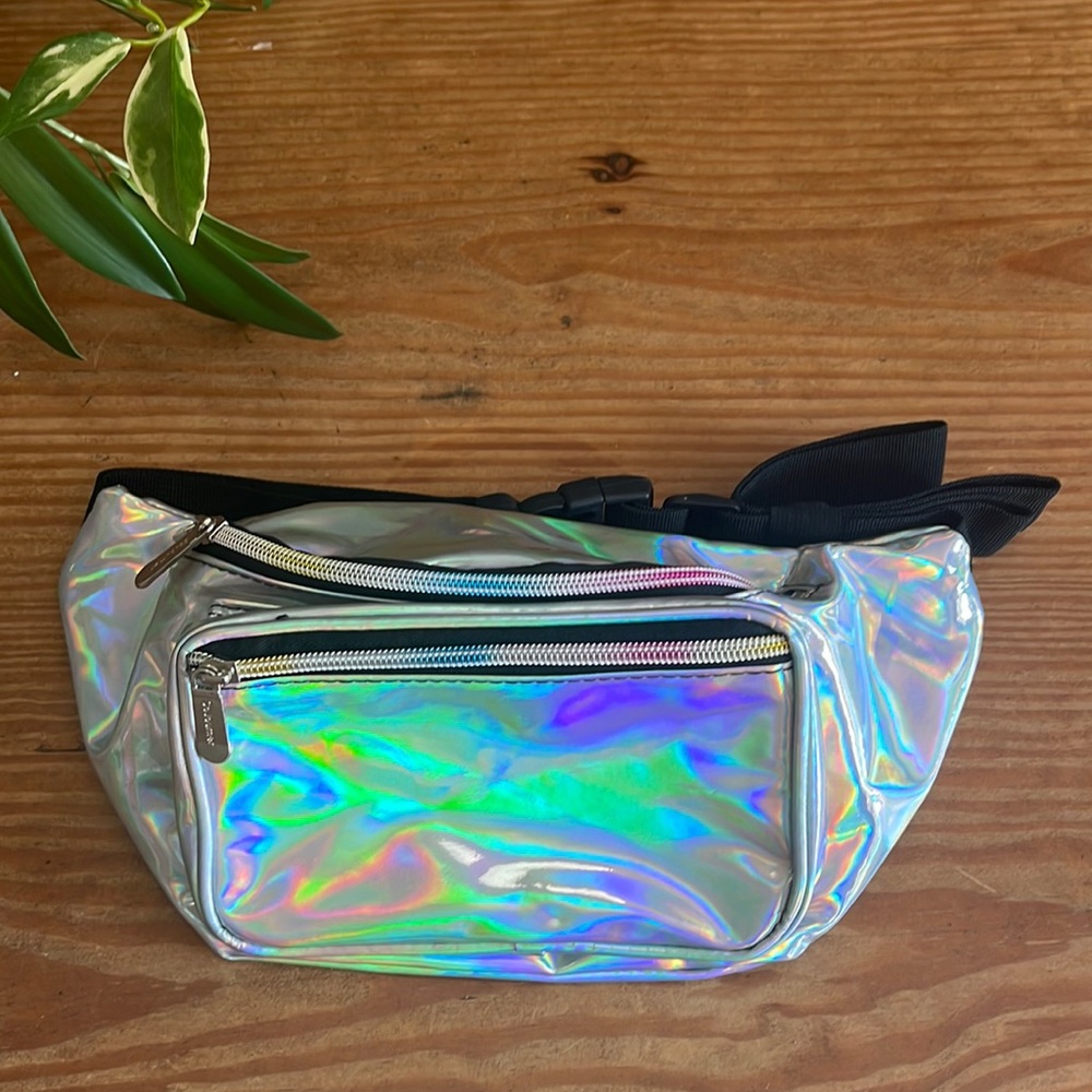 Silver Metallic Fanny Pack NWT